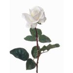 Artificial rose AMELIE, white, 28"/70cm, Ø 3.1"/8cm