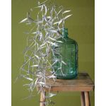 Artificial weeping willow branch DIMMI, hanging, glitter, silver, 100cm