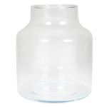 Flower vase SIARA made of glass, transparent, 8"/20 cm, Ø 6.6"/16,8 cm