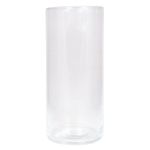 Glass cylinder vase SANYA OCEAN, transparent, 10"/25 cm, Ø 4.5"/11,5 cm