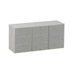 OASIS® florist sponge Brick for artificial flowers, with cutting lines, grey, 9"x4.3"x3"/23x11x7.5cm