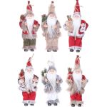 Hanging decoration Father Christmas HALDOR, 6 pieces, gift bag, coloured, 11x8x20cm