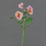 Artificial branch Pansy SIANIE, pink-fuchsia-yellow, 14"/35cm, Ø1.6"-2.4"/4-6cm