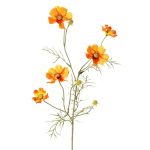 Artificial branch of marigold PONGAU, orange, 28"/70cm, Ø2"-2.8"/5-7cm