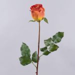 Artificial rose OPHELIE, orange-yellow, 85 cm, Ø7 cm