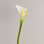Fake flower Calla SUSANA, white, 28"/70cm, 3.1"x4.7"/8x12cm