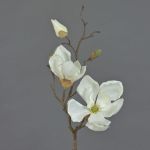 Artificial flower magnolia MALBINE, cream, 20"/50cm, Ø 2.4"-4"/6-10cm