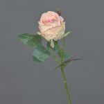Artificial flower rose VRONI, pink, 12"/30cm, Ø 2.4"/6cm