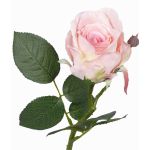 Artificial flower rose VRONI, pink, 12"/30cm, Ø 2.4"/6cm
