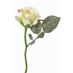 Artificial rose ELLI, cream-white, 12"/30cm, Ø2.6"/6.5cm