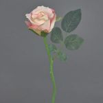 Artificial rose ELLI, pink, 12"/30cm, Ø 2.4"/6cm