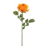 Artificial rose BRUNETTE, orange, 28"/70cm, Ø4.3"/11cm