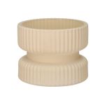 Wendbarer Glas Kerzenhalter ARTORIUS für Maxi-Teelichter, Stumpenkerzen, sand-matt, 7cm, Ø9cm