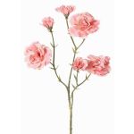 Decorative carnation branch STURYN, light pink, 22"/55cm, Ø1"-2.4"/2.5-6cm