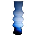 Vase ERCELINA made of glass, recycled, clear-blue, 36cm, Ø13cm