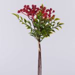 Fake rowan branch ELNATAN, bunch, fruits, red, 12"/30cm