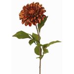 Satin dahlia TINFAS, copper, 24"/60cm, Ø5.1"/13cm