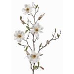 Decorative magnolia MARGA, white, 31"/80cm, Ø 2.4"-3.1"/6-8cm