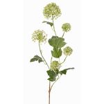 Artificial snowball branch TENSHI, green, 35"/90cm, Ø2"-3.9"/5-10cm