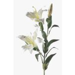 Artificial flower Lily KIRSTEN, white, 33"/85cm, Ø 5.9"/15cm