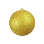 Christmas bauble CANELA, glitter, gold, Ø 8"/20 cm