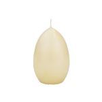 Easter egg candle LEONITA, cream, 3.5"/9cm, 2.4"/6cm, 16h - Made in Germany