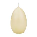 Easter egg candle LEONITA, cream, 4.7"/12cm, 3.1"/8cm, 40h - Made in Germany