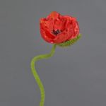 ANKANG decorative poppy, red, 70cm, Ø9.5cm