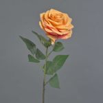 Faux rose KAILIN, orange-fuchsia, 26"/65cm, Ø3.5"/9cm