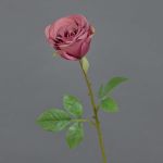Artificial rose RUYUN, mauve, 18"/45cm, Ø3.1"/8cm