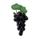 Artificial fruit: SHEBEI grapes, black, 3.1"/8cm, Ø1.6"/4cm