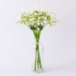 Fabric gypsophila bunch CECILIA, white, 12"/30cm, Ø6.7"/17cm