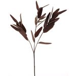 Plastic eucalyptus branch YUZIMO with seeds, burgundy, 80cm