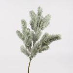 Plastic fir branch THOMAS, snow, 22"/55cm
