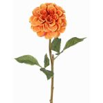 Faux dahlia BREDANA, orange, 24"/60cm, Ø4.3"/11cm