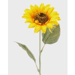 Artificial sunflower SILJA, yellow-orange, 26"/65cm, Ø 5"/13cm