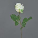 Künstliche Blume Rose POPI, weiß-grün, 55cm, Ø7cm