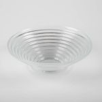 Grooved glass bowl SELMA made of glass, clear, 2.76"/7cm, Ø 9.06"/23cm