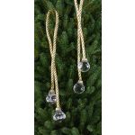 Christmas hanging ornament Cord TAYLER with acrylic balls, gold, 16"/40cm, Ø1.2"/3cm