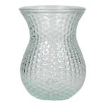 LAUMA glass vase with pattern, clear, 19 cm, Ø14 cm