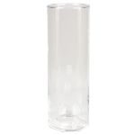Cylindrical glass vase SANYA OCEAN, clear, 10"/25cm, Ø4"/10cm