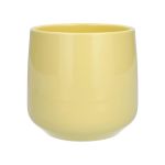 Ceramic planter ZIOKA, matt-yellow, 6.2"/15,8cm, Ø7"/18cm