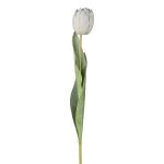 Artificial flower tulip GUSNAV, white, 20"/50cm, Ø2"/5cm