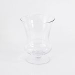 Goblet vase / flower glass vase CATANIA, clear, 9.4"/24cm, Ø7"/18cm