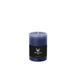 Pillar candle AURORA, dark blue, 4"/10cm, Ø2.7"/6,8cm, 42h - Made in Germany