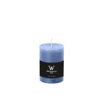 Pillar candle AURORA, grey-blue, 4"/10cm, Ø2.7"/6,8cm, 42h - Made in Germany