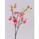Artificial cherry blossom branch SOEY with blossoms, pink-fuchsia, 18"/45cm, Ø0.8"-1.8"/2-4.5cm