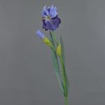 Artificial iris flower ALYSSA, blue, 28"/70cm, Ø 5"/13cm