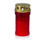 Grave light AMONIA with lid, red-white, 5.7"/14,5cm, Ø2.8"/7cm, 60h