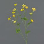 Plastic buttercup NORA, yellow, 28"/70cm, Ø 0.8"-1.2"/2-3cm